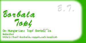 borbala topf business card